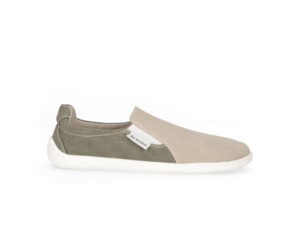 Barefoot Sneakers – Be Lenka Eazy – Vegan – Sand & Army Green Barefoot Slip-on Sneakers