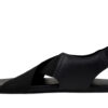 Ahinsa Suna barefoot black sandals - with elastic stripes - 42 (turime sandėlyje)