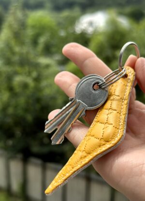 Antal Leather keychain Yellow