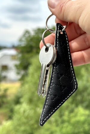 Antal Leather keychain Black